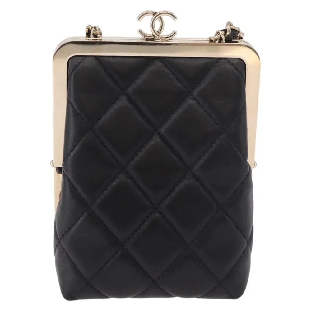 Chanel Matelasse Chain Shoulder Bag Black